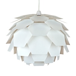 White PP KD Pendant Lamp Shade