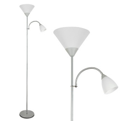 2 Lights Floor Lamp, Chrome