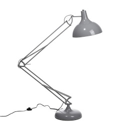 Metal Floor Lamp Adjustable, Grey