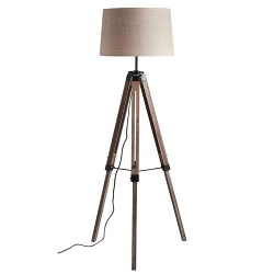 Tripod Wood Floor Lamp