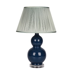 Ceramic Table Lamp with Pleat Lampshade