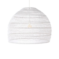 Rattan Pendant Lamp Shade, White